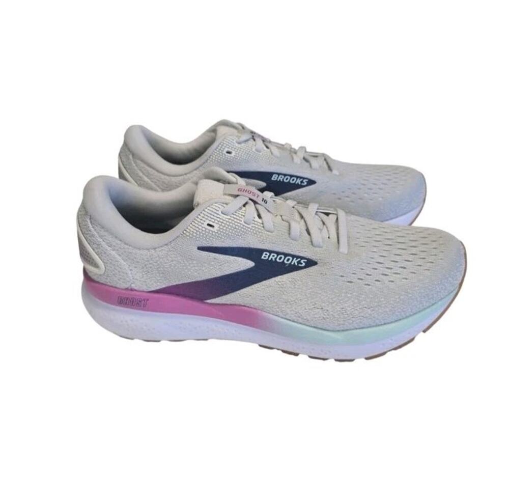 Brooks Ghost 16 Women's Running Shoes Size 9 Wide D Grey Athletic 1204071D175